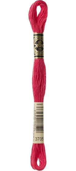 Fil à broder - rouge clair - 3705