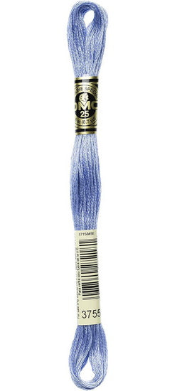 Fil à broder - bleu pastel - 3755