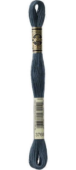 Embroidery floss - dark gray green - 3768