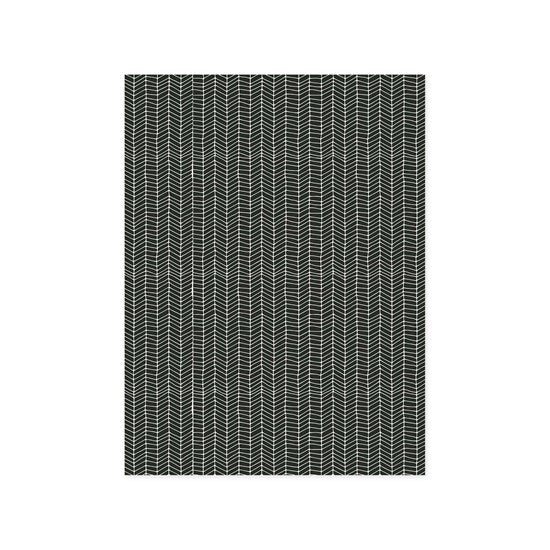 Printed Paper - Chevron Pattern on Black Background