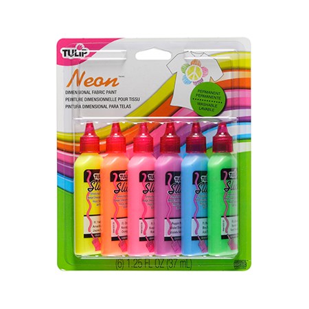 Peinture dimensionnelle pour tissu fluorescent - 6x37ml