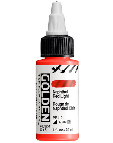 Acrylic high flow - 1 oz  naphthol red light  s5