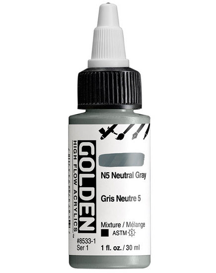 Acrylic high flow - 1 oz  neutral gray #5  s1