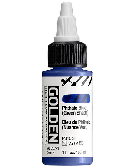 Acrylic high flow - 1 oz  phthalo blue green shade  s4