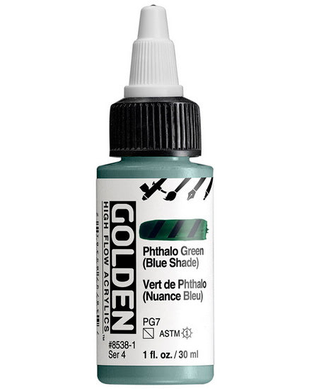 Acrylic high flow - 1 oz  phthalo green blue shade  s4