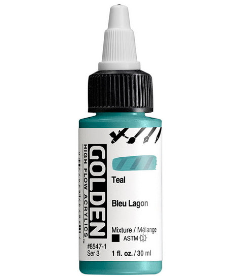 Acrylique high flow - 1 oz  bleu lagon  s3