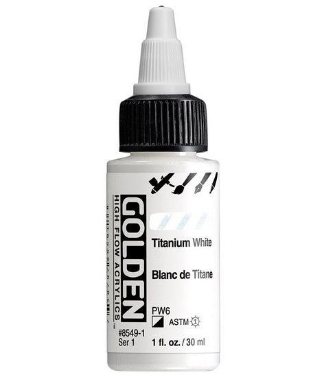 Acrylique high flow - 1 oz  blanc de titane  s1