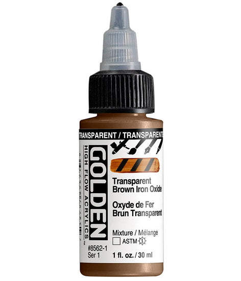 Acrylic high flow - 1 oz  transparent brown iron oxide  s1