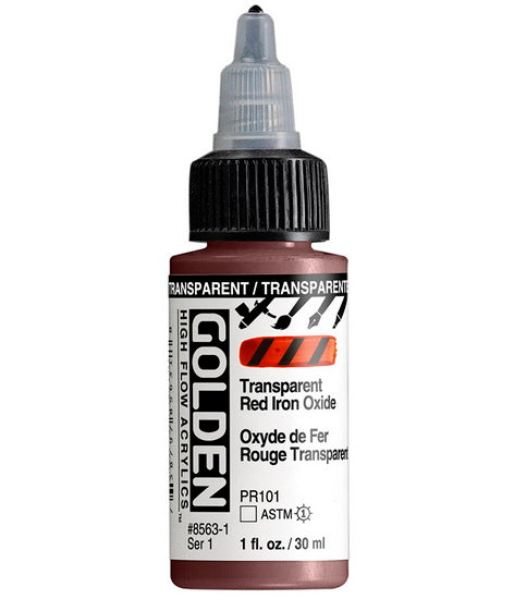 Acrylic high flow - 1 oz  transparent red oxide  s1