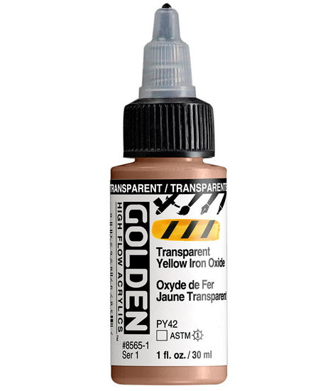 Acrylic high flow - 1 oz  transparent yellow iron oxide  s1
