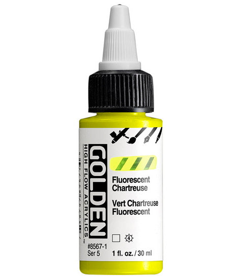 Acrylic high flow - 1 oz  fluorescent chartreuse  s5
