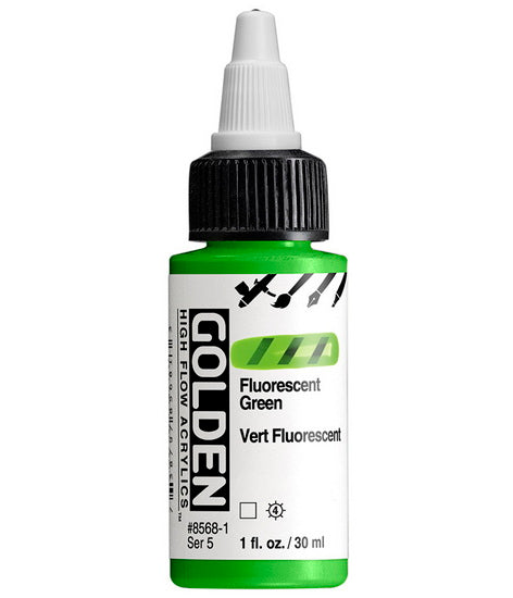 Acrylic high flow - 1 oz  fluorescent green  s5