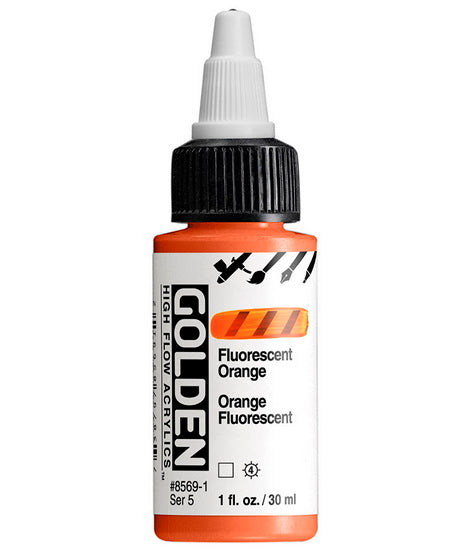 Acrylique high flow - 1 oz  orange fluorescent  s5