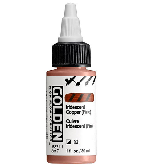 Acrylique high flow - 1 oz  cuivre iridescent fin  s7