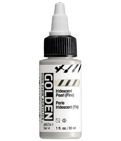 Acrylique high flow - 1 oz  perle iridescent fin  s4