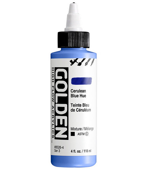 Acrylic high flow - 4 oz  cerulean blue hue  s3