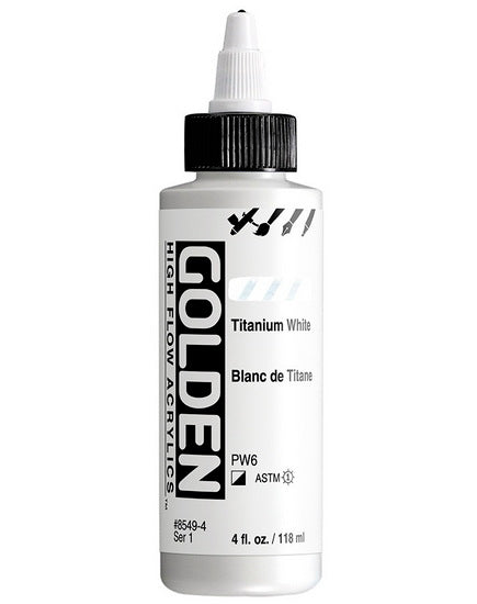 Acrylique high flow - 4 oz  blanc de titane  s1