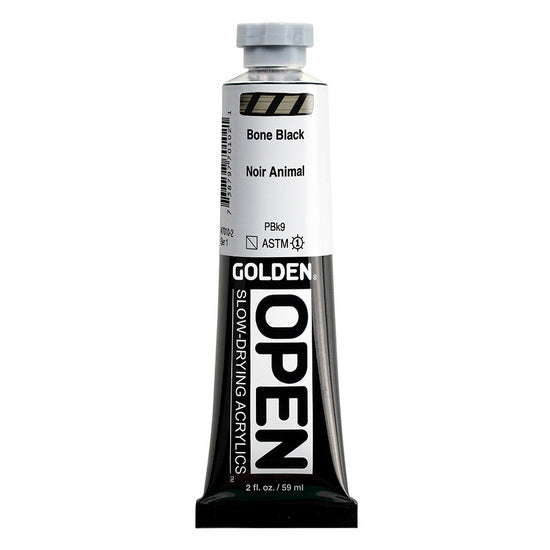 Acrylic open - 2 oz  bone black  s1