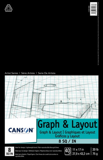 Cross section paper pad - 20lb - 11x17in (40s)