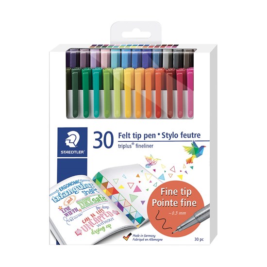 Set of 30 Markers Triplus Fineliner - 0.3mm