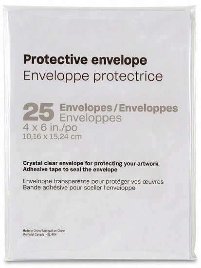 Pack of 25 protective envelopes - 4x6 "