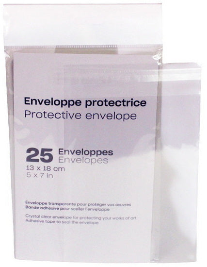 Ens. 25 enveloppes protectrices - 5x7 po