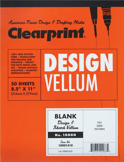 1000H Vellum Paper Pad - 8.5X11 "