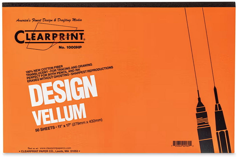 1000H Vellum Paper Pad - 11X17 "