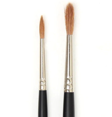 Brush Short Handle/Red Sable Round - #2