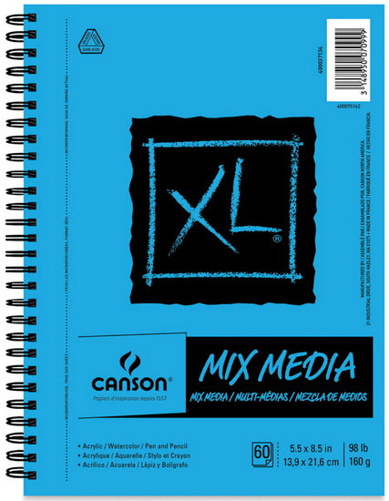 Mix media sketchbook - xl - 98lb - 5.5x8.5in (60s)
