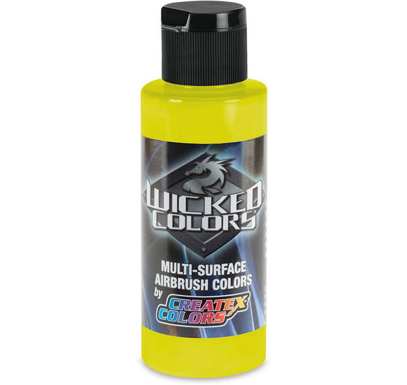 Couleurs pour aérographe wicked jaune fluorescent- 59ml