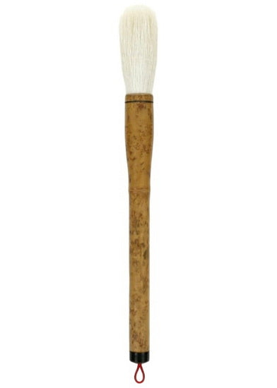Bamboo paintbrush with white goat bristles - #10 CENTIMETER