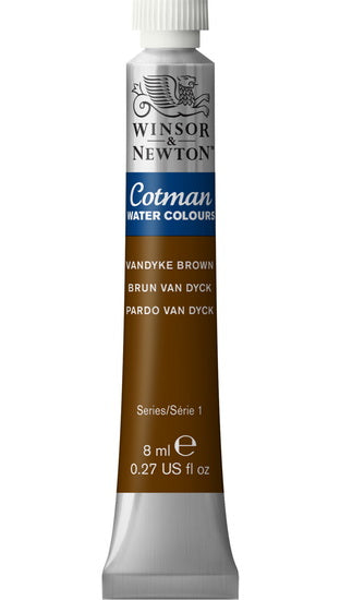 Aquarelle cotman - 8ml - brun van dyck - s1