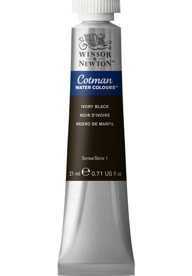 Cotman watercolour - 21ml - ivory black - s1