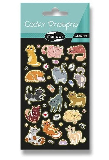 Phosphorescents Cooky Stickers : Cats