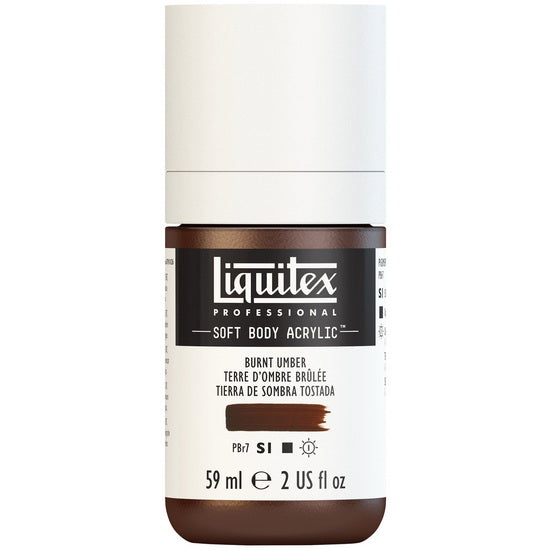 Soft body acrylic - 2oz - burnt umber - s1