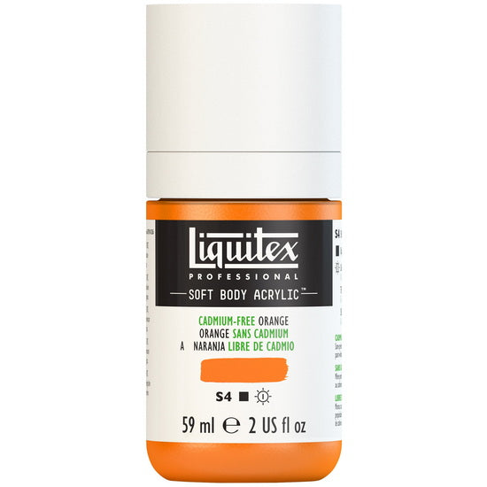 Soft body acrylic - 2oz - cadmium free orange - s4
