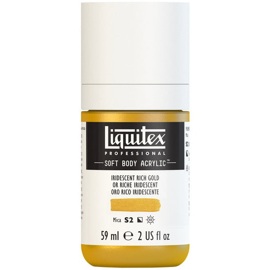 Soft body acrylic - 2oz - iridescent rich gold - s2