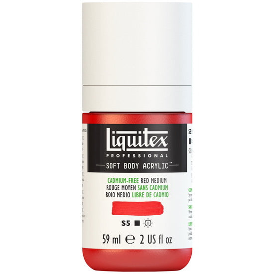Soft body acrylic - 2oz - cadmium free red medium - s5