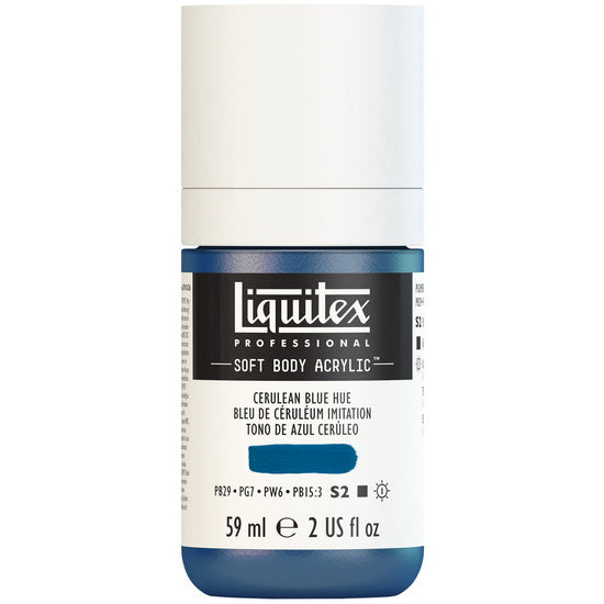 Soft body acrylic - 2oz - cerulean blue hue - s2
