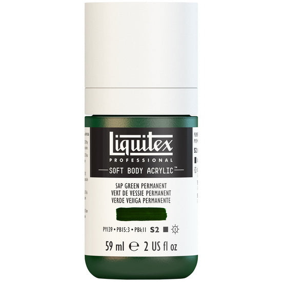 Soft body acrylic - 2oz - sap green permanent - s2