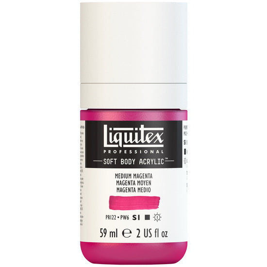 Soft body acrylic - 2oz - medium magenta - s1