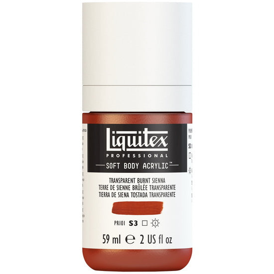 Soft body acrylic - 2oz - transparent burnt sienna - s3