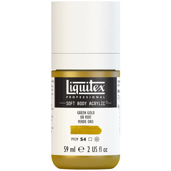 Soft body acrylic - 2oz - green gold - s4