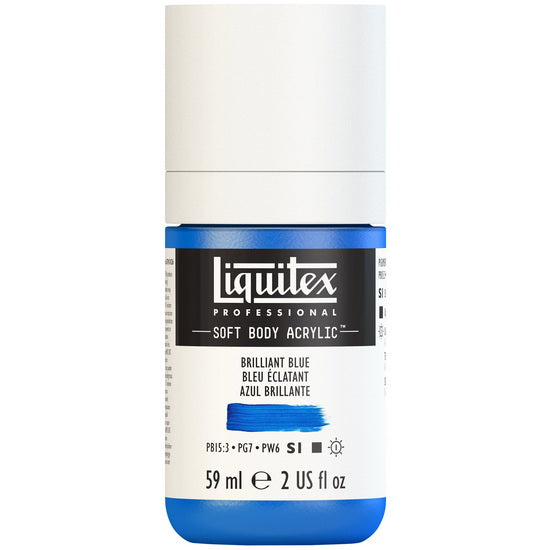 Soft body acrylic - 2oz - brilliant blue - s1