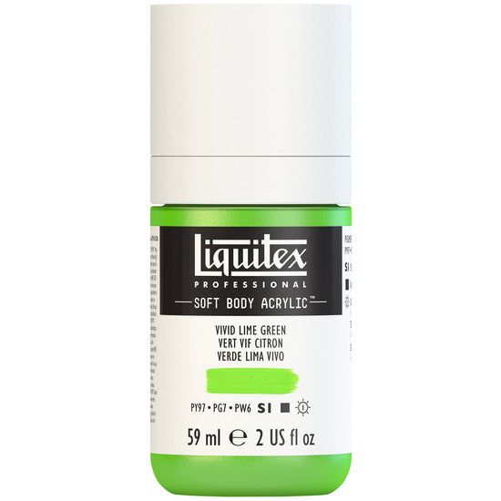 Soft body acrylic - 2oz - vivid lime green - s1