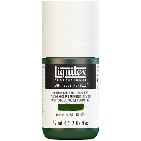 Soft body acrylic - 2oz - hooker's green hue permanent - s1