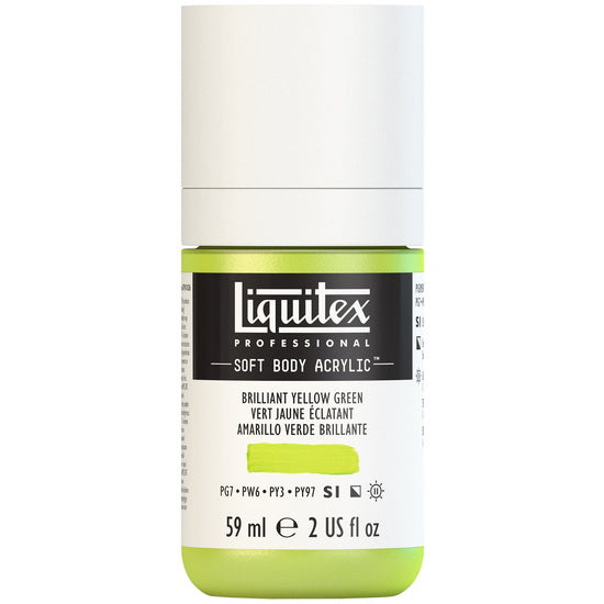 Soft body acrylic - 2oz - brilliant yellow green - s1