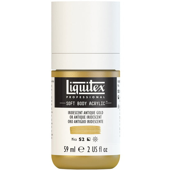 Soft body acrylic - 2oz - iridescent antique gold - s2