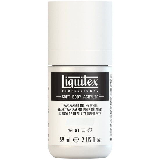 Soft body acrylic - 2oz - transparent mixing white - s1